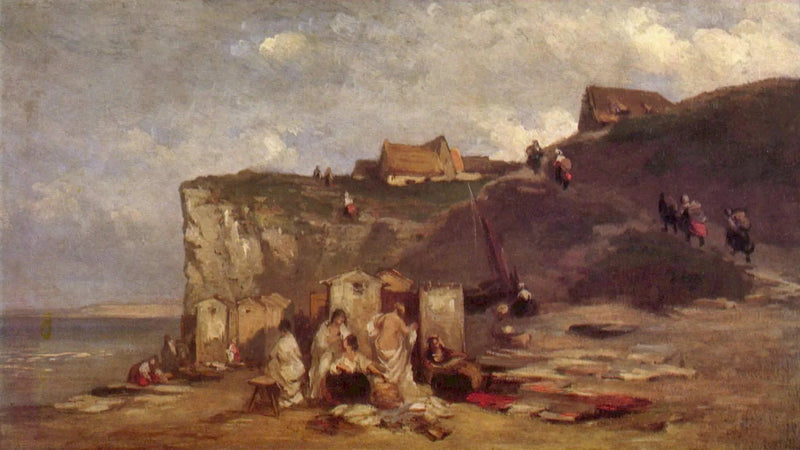 Baño de mujer en Dieppe III - Carl Spitzweg