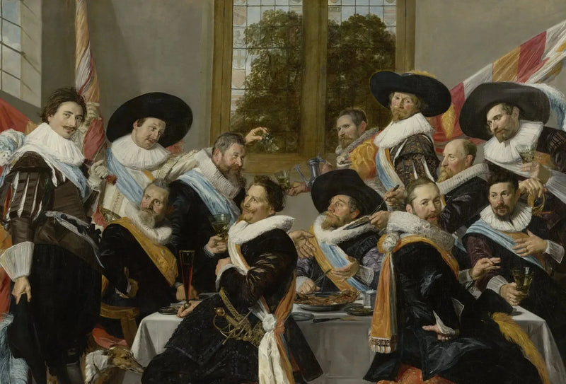 Banquete de los oficiales del cuerpo de arqueros de Saint-Adrien - Frans Hals