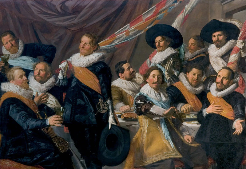 Banquete de los oficiales del cuerpo de arqueros de San Jorge, Haarlem 1627 - Frans Hals
