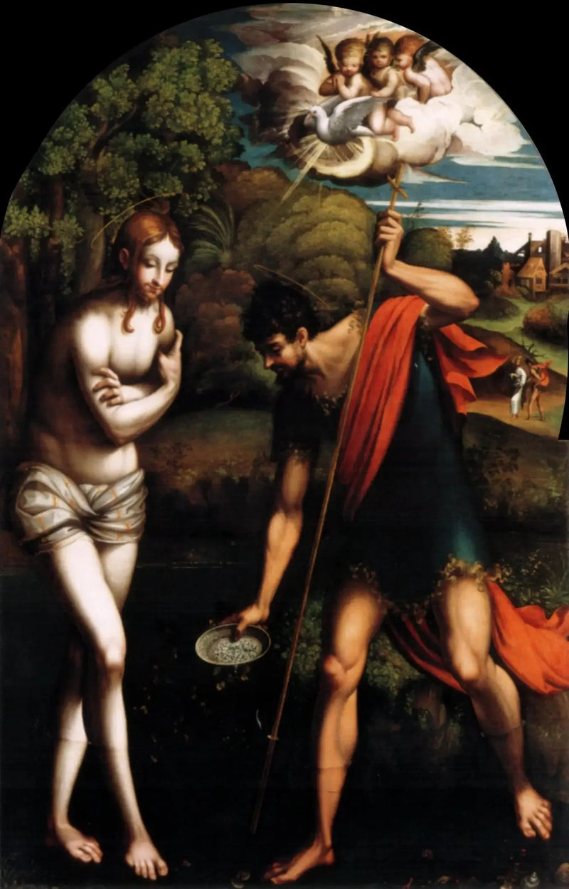 Bautismo de Cristo - Parmigianino