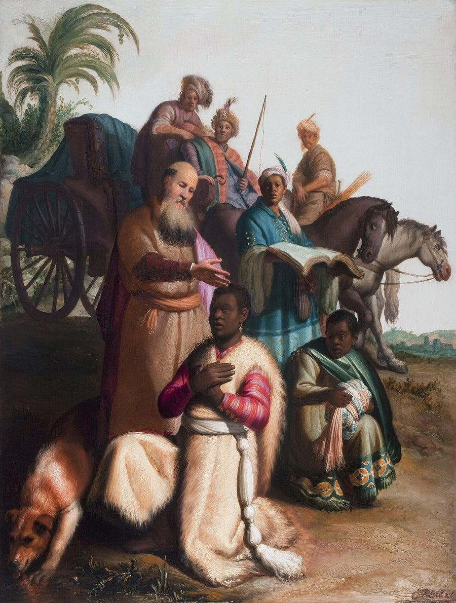 El bautismo del eunuco - Rembrandt