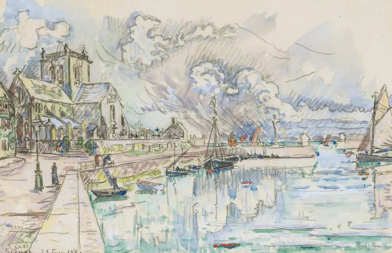 Barfleur, el puerto - Paul Signac