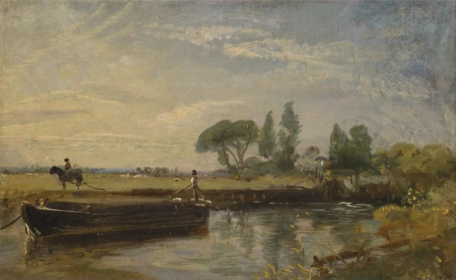 Barge bajo la esclusa de Flatford - John Constable