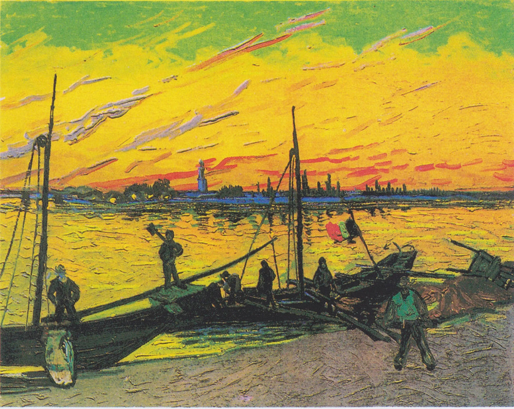 Barges à charbon - Vincent van Gogh image 1 tableau peint à l’huile sur toile