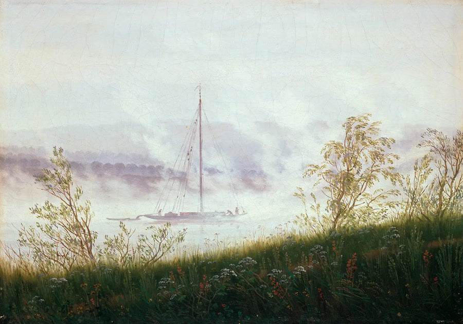 Barco en la niebla matutina - Caspar David Friedrich