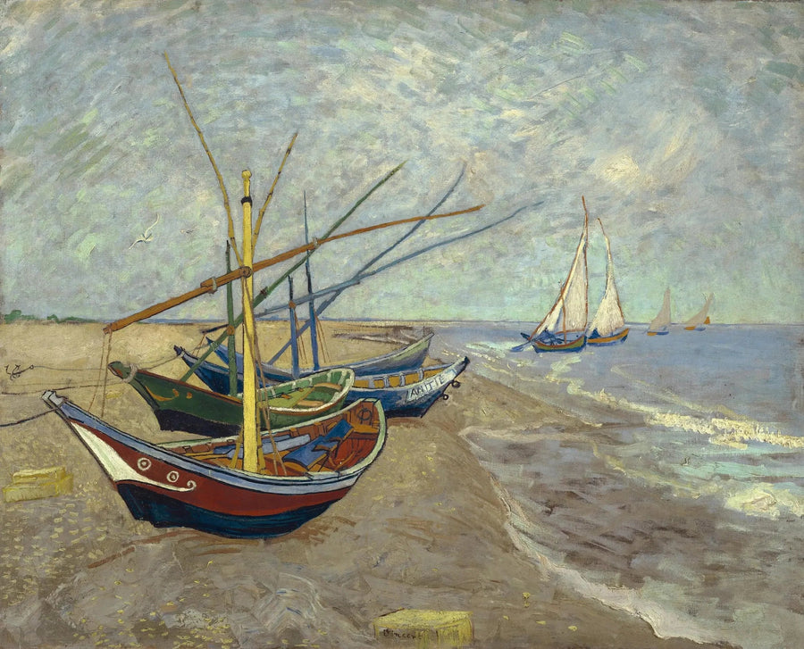 Barcas en las Saintes-Maries - Vincent van Gogh