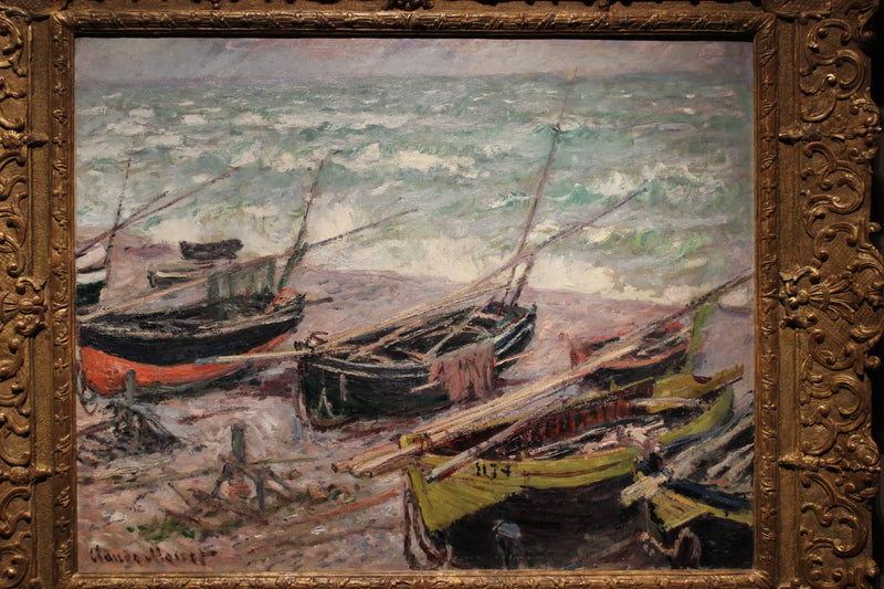 Barcas de pesca en Étretat - Claude Monet