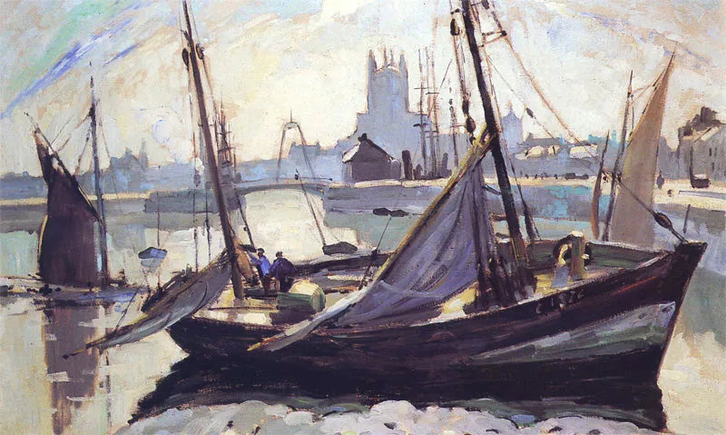 Barcas, Fécamp - Robert Antoine Pinchon