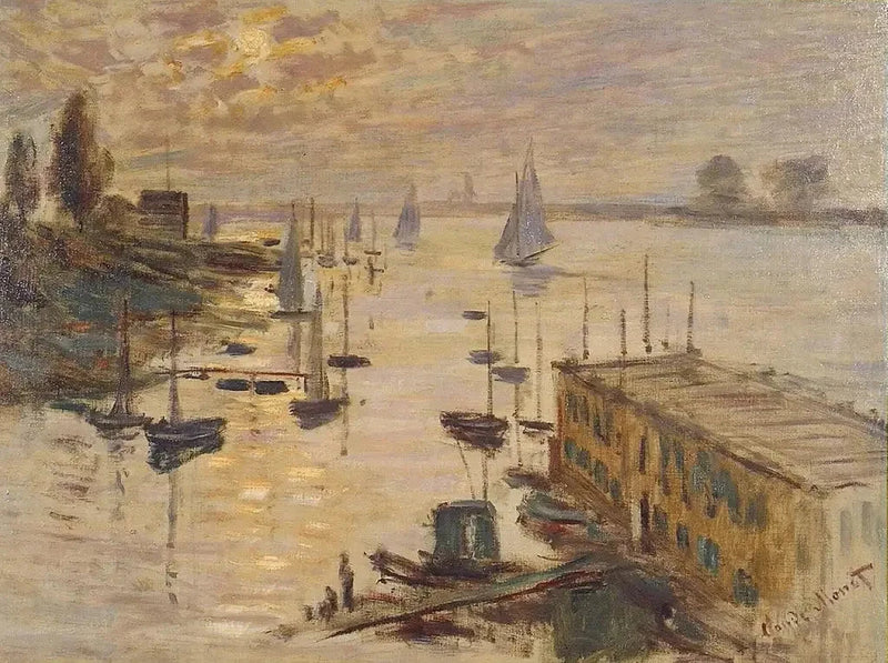 La cuenca Argenteuil vista desde el puente de la carretera W334 - Claude Monet
