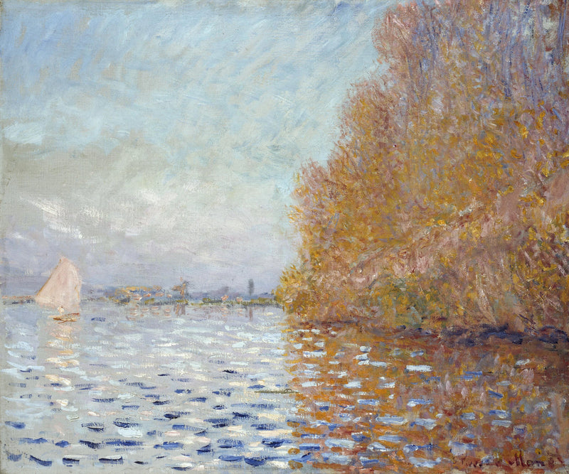 La Cuenca Argenteuil con un velero W331 - Claude Monet