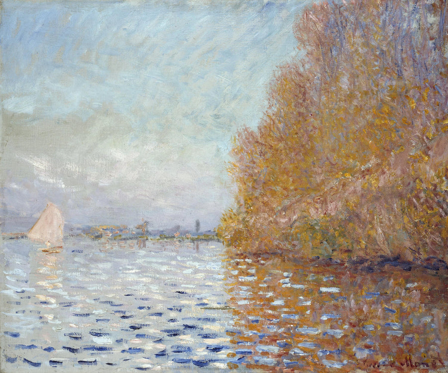 La Cuenca Argenteuil con un velero W331 - Claude Monet