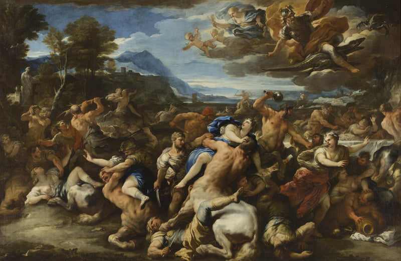 Batalla entre los Lapitas y los Centauros - Luca Giordano