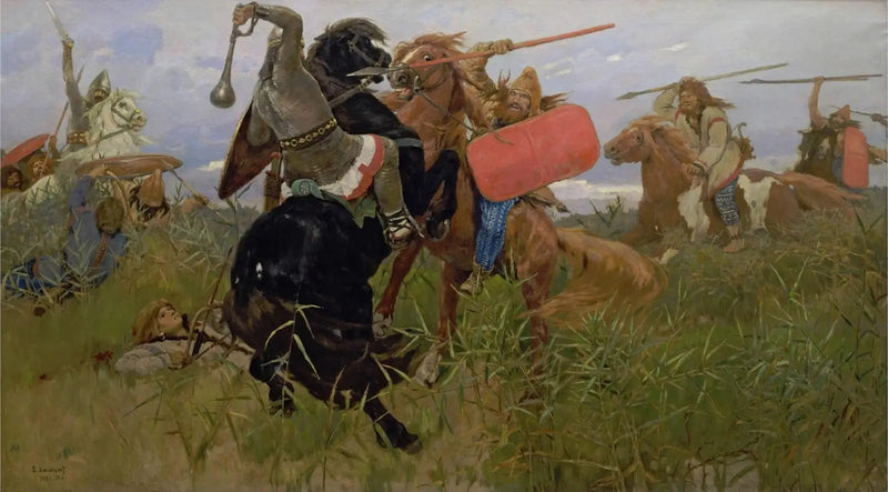 Batalla entre los escitas y los esclavos - Viktor Vasnetsov