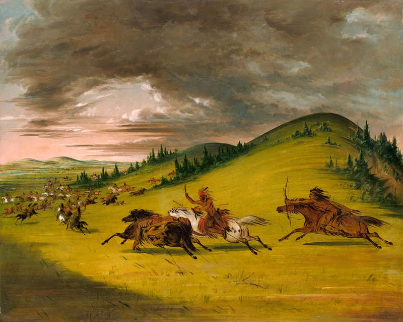 Batalla entre Sioux y Sac y Fox - George Catlin