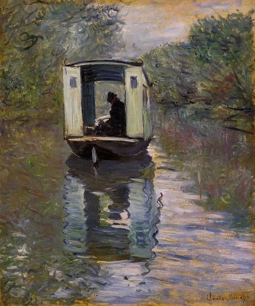 El barco taller W390 - Claude Monet