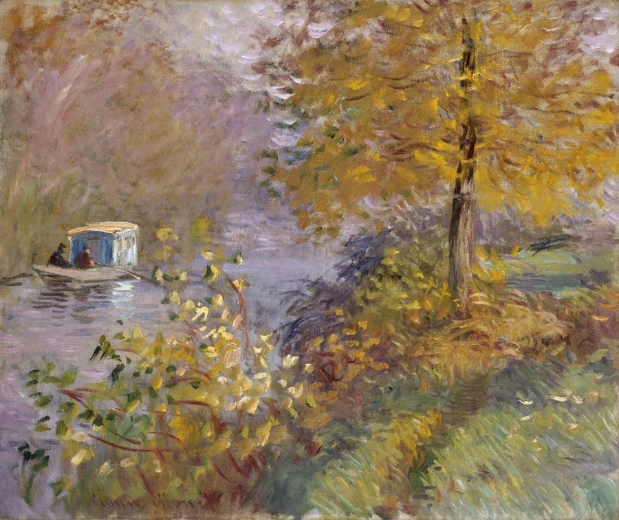 El barco taller W393 - Claude Monet