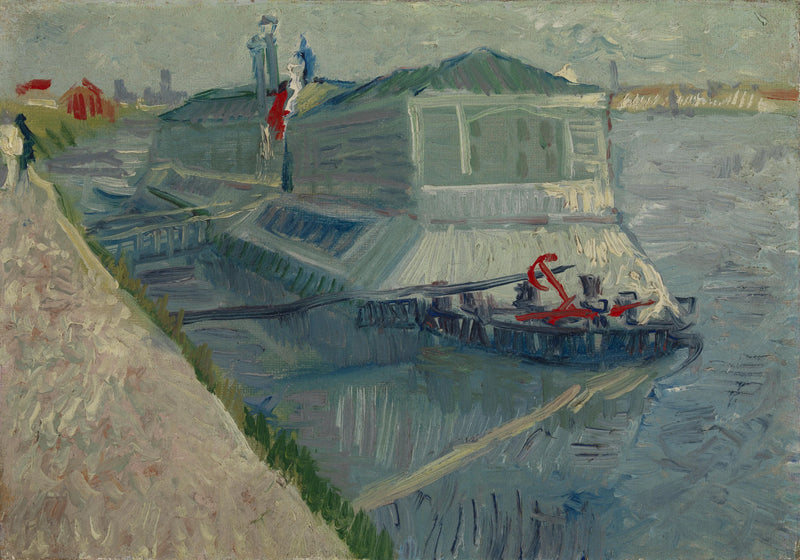 El barco-lavandería en el Sena en Asnières - Vincent van Gogh