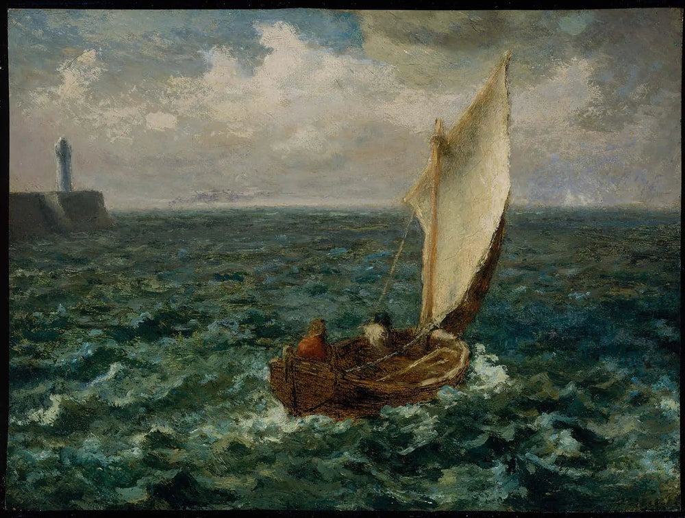 Bateau de pêche - Jean-François Millet image 1 reproduction artisanale de tableau
