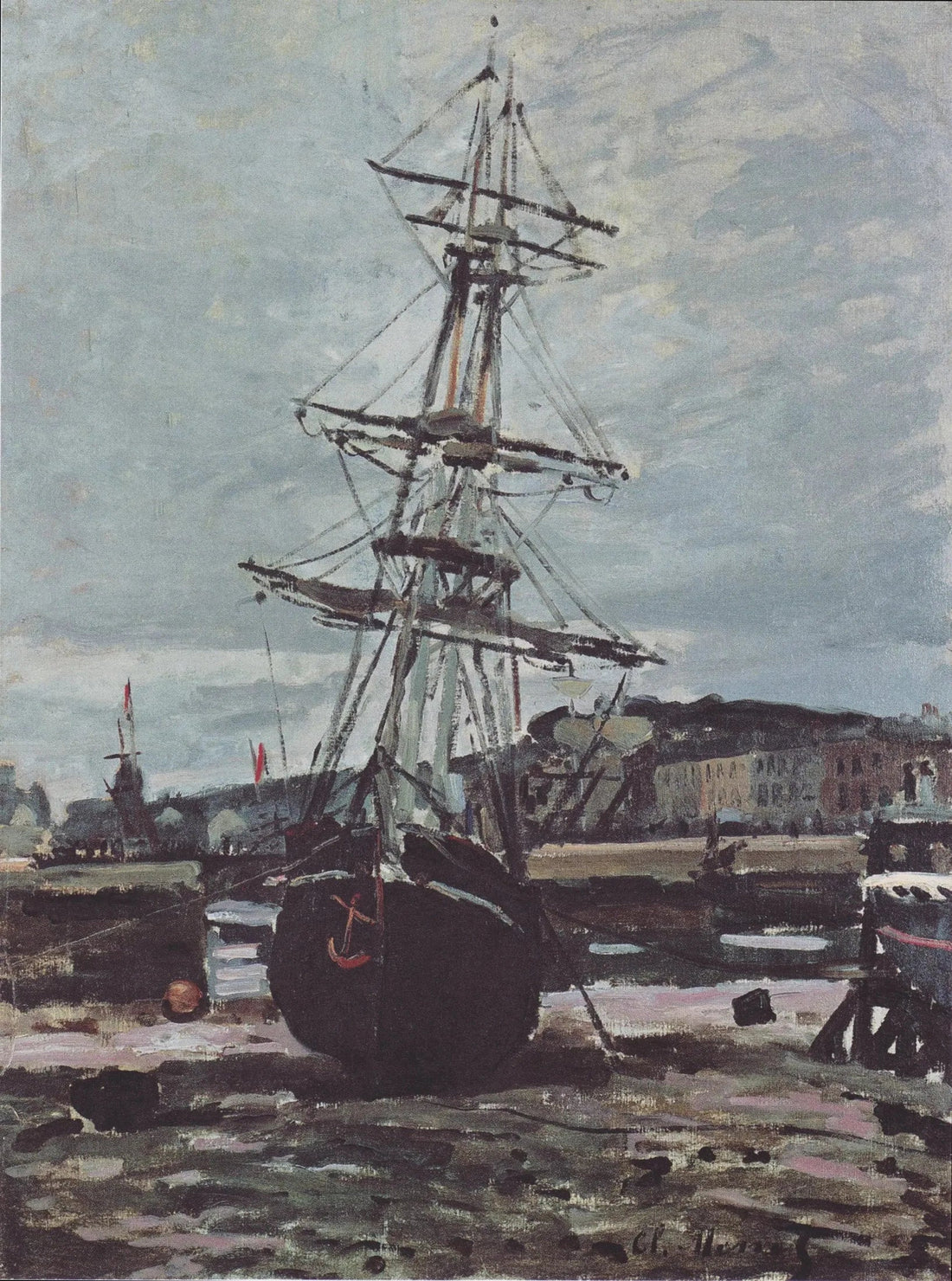 Barco varado en Fécamp - Claude Monet