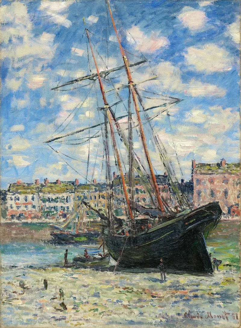 Barco varado durante la marea baja W644 - Claude Monet