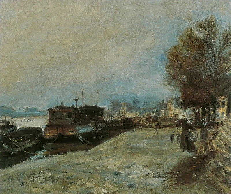 Lavadero de barcos en el Sena - Pierre-Auguste Renoir