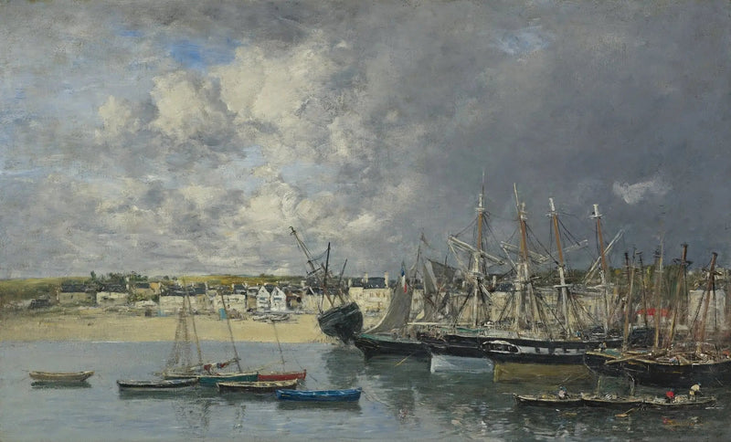 Barcos anclados en el puerto, Portrieux - Eugène Boudin