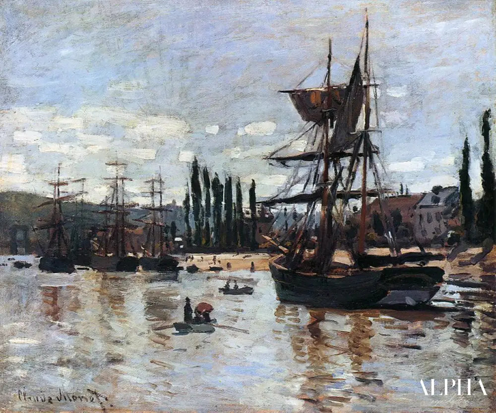 Bateaux à Rouen - Claude Monet - Reproductions de tableaux et peintures haut de gamme