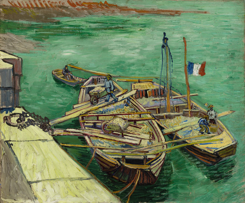 Los Barcos Amarrados - Vincent van Gogh