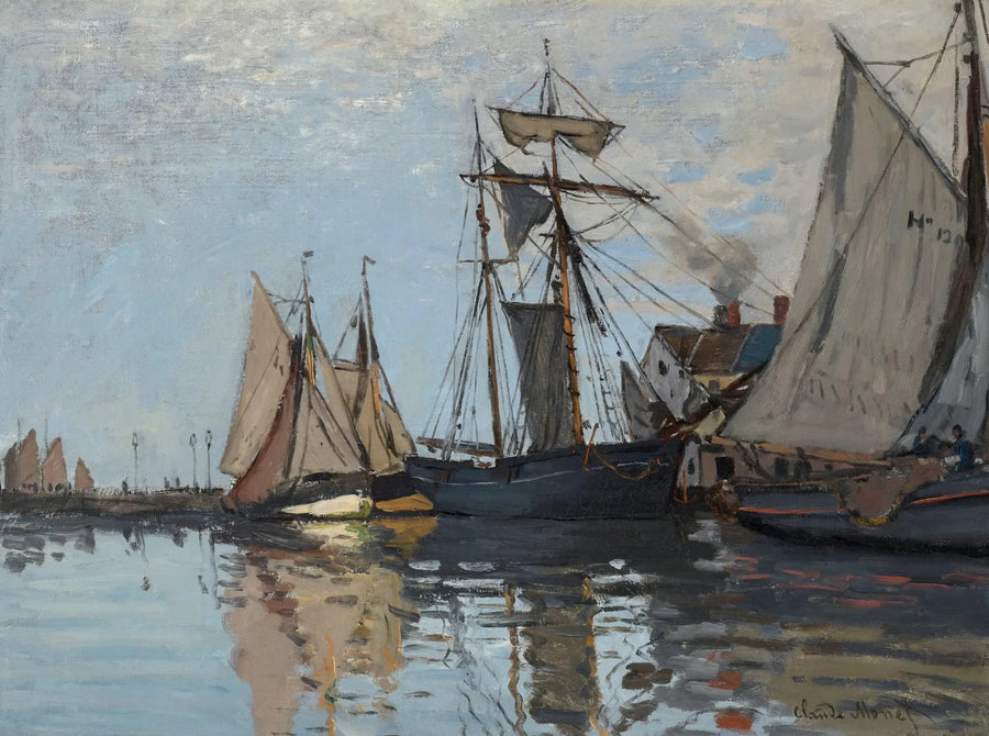 Barcos en el puerto de Honfleur - Claude Monet
