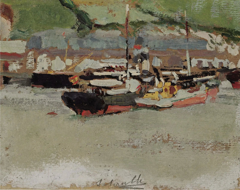 Barcos en un puerto - Joaquín Sorolla