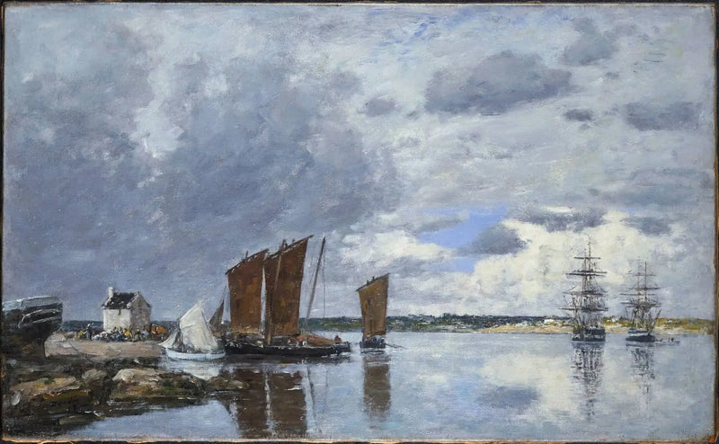 Barcos de pesca en Kerhor - Eugène Boudin