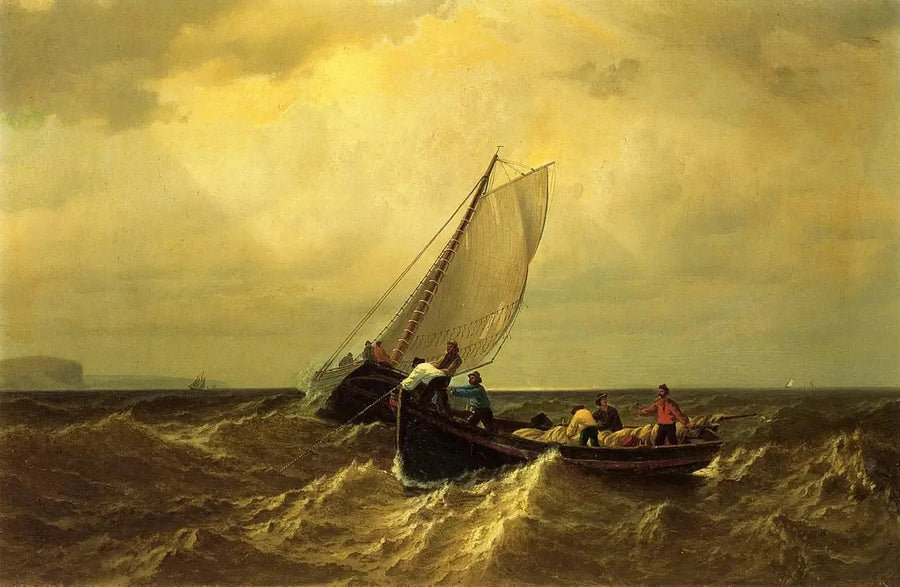 Barcos de pesca en la bahía de Fundy - William Bradford