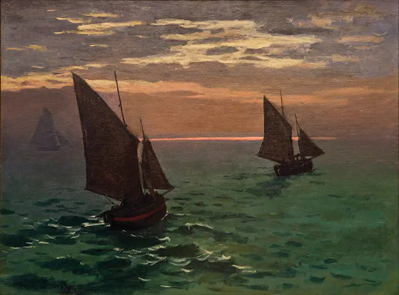Barcos de pesca en el mar - Claude Monet