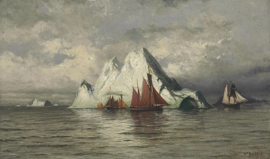 Barcos de pesca y icebergs - William Bradford