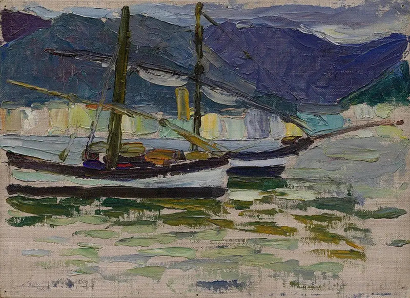 Barcos de pesca, Sestri - Vassily Kandinsky
