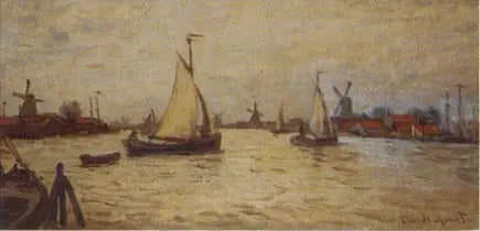 Barcos en Holanda cerca de Zaandam - Claude Monet