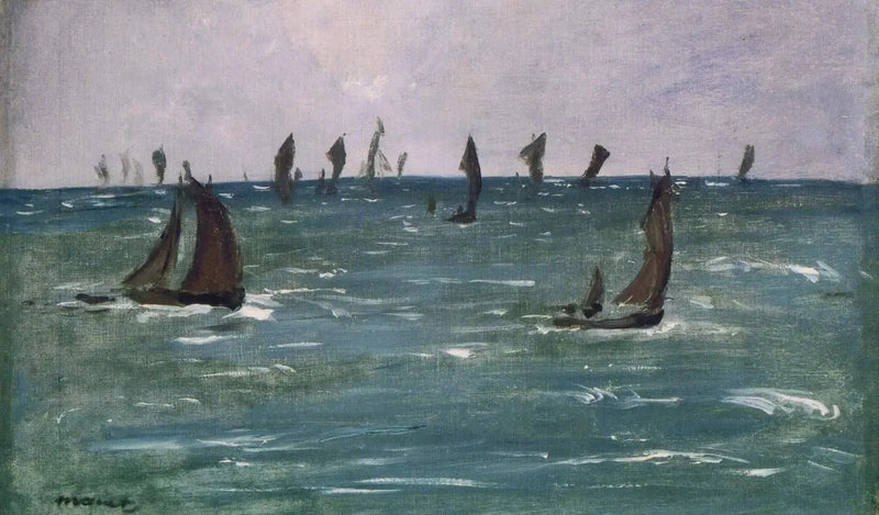 Barcos en el Mar, Golfo de Vizcaya - Édouard Manet