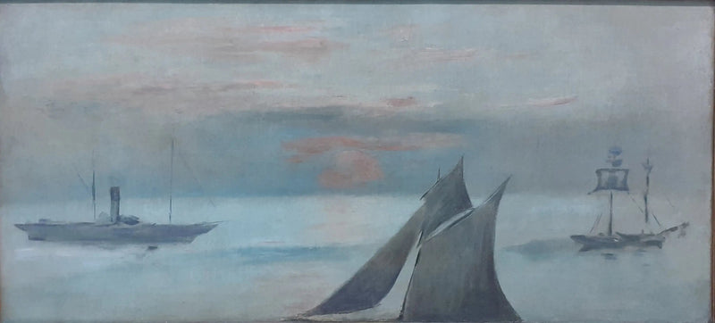 Barcos en el mar, atardecer (Édouard Manet) - Édouard Manet