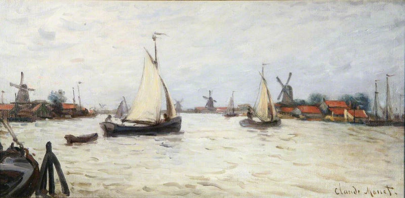 Barcos en Holanda, cerca de Zaandam W173 - Claude Monet
