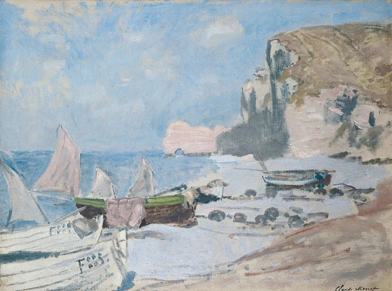 Barcos de pesca, Étretat W1013 - Claude Monet