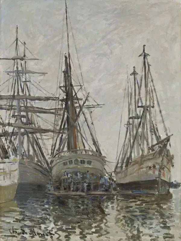 Barcos en un puerto W260 - Claude Monet