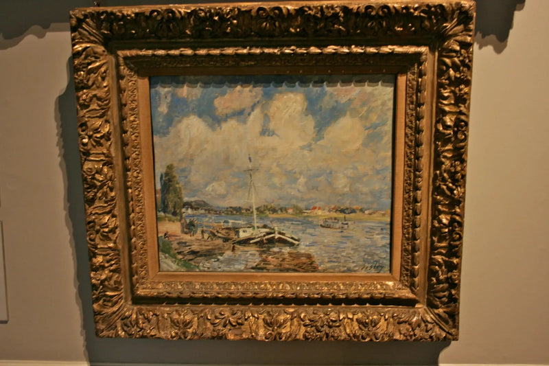Barcos en el Sena - Alfred Sisley