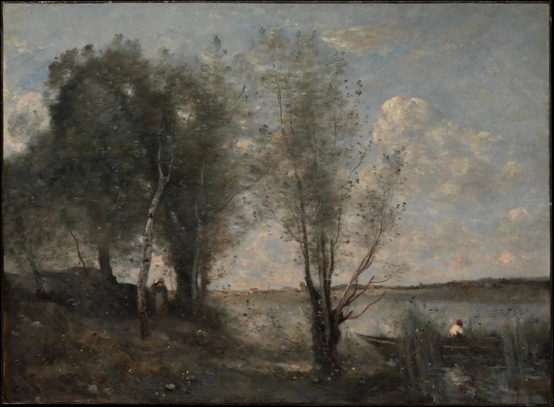 Bañera entre los juncos - Jean-Baptiste Camille Corot