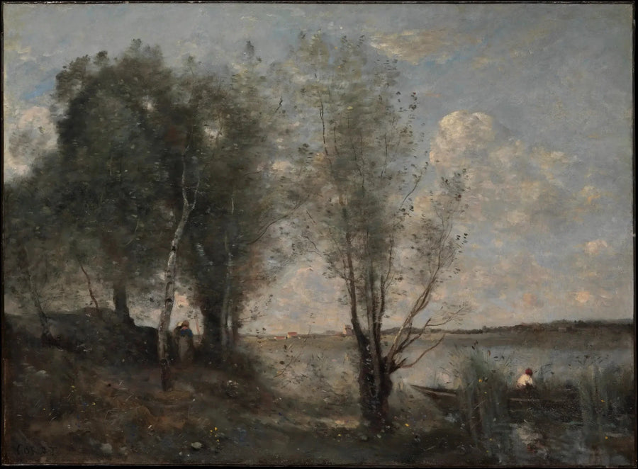 Bañera entre los juncos - Jean-Baptiste Camille Corot