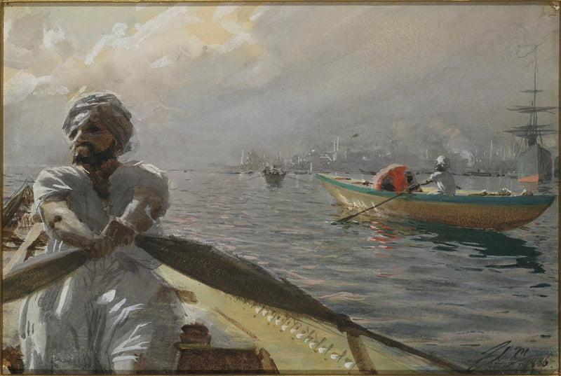 Bañera turca en el puerto de Constantinopla - Anders Zorn