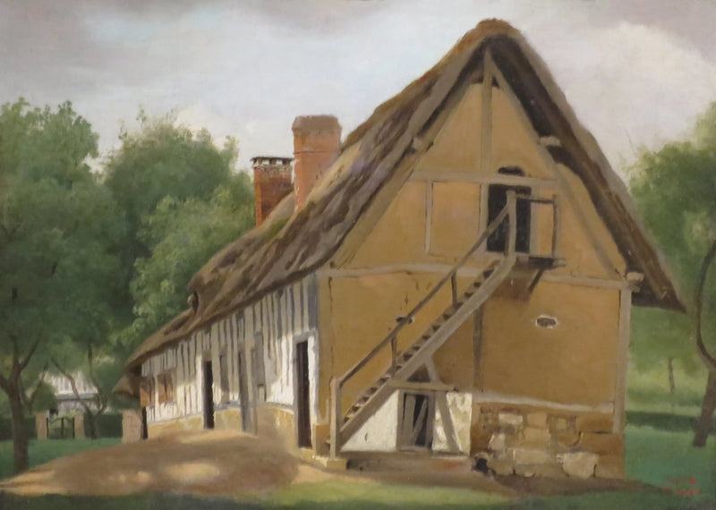 Edificio agrícola en Bois-Guillaume, cerca de Rouen - Jean-Baptiste Camille Corot