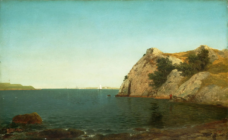 Roca Beacon, puerto de Newport - John Frederick Kensett