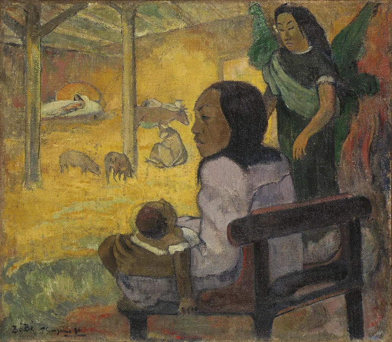 Bebé, o Nacimiento de Cristo a la tahitiana - Paul Gauguin