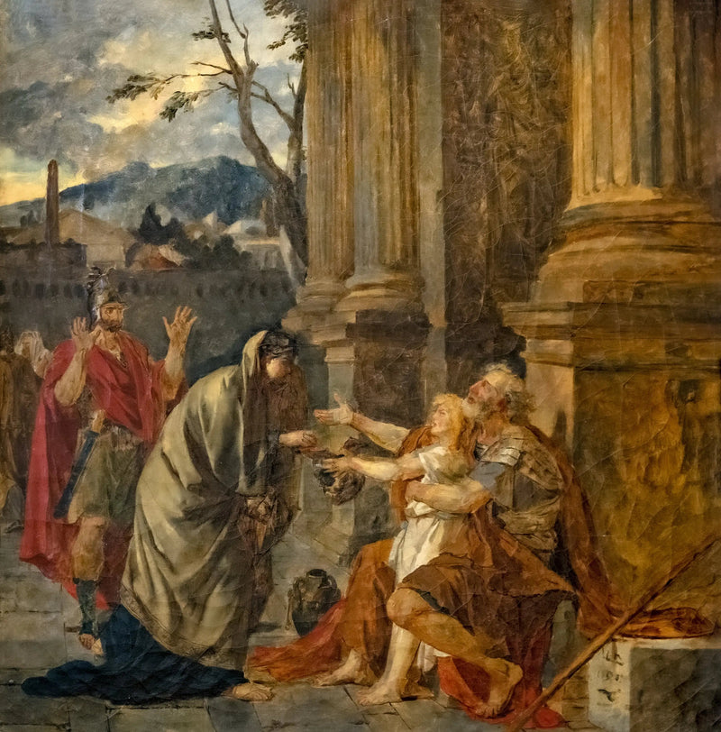 Belisario reconocido por un soldado - Jacques-Louis David