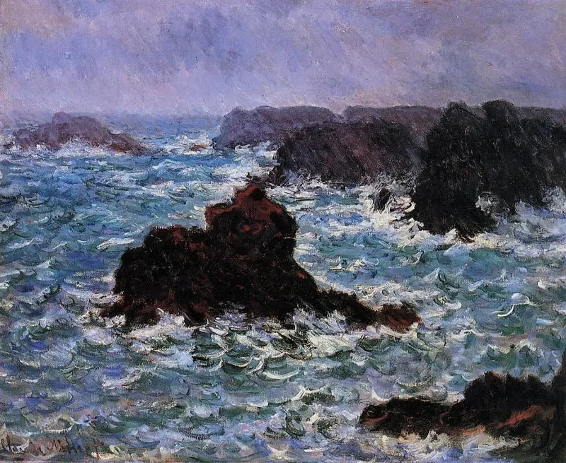 Belle-Ile, efecto lluvia W1112 - Claude Monet